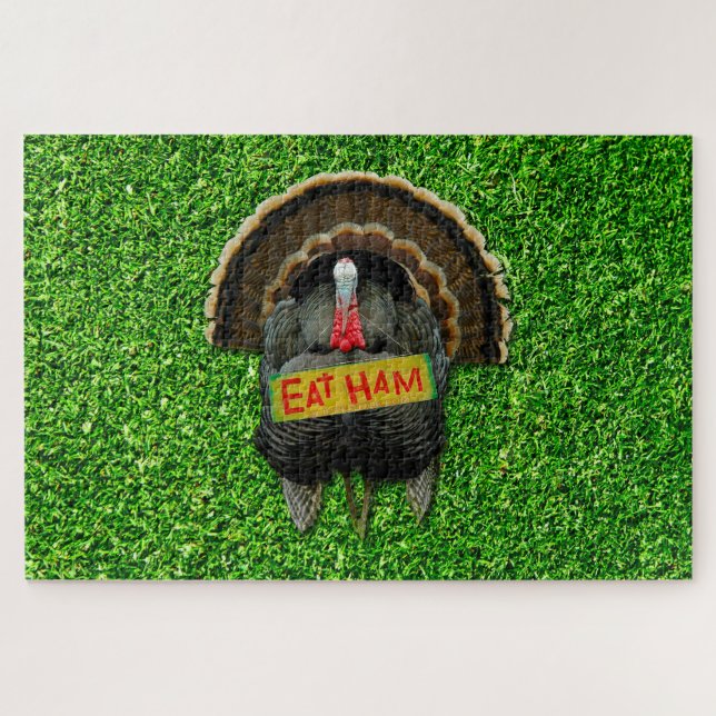 Puzzle SlipperyJoe's Thanksgiving turkey grass eat ham co (Horizontal)