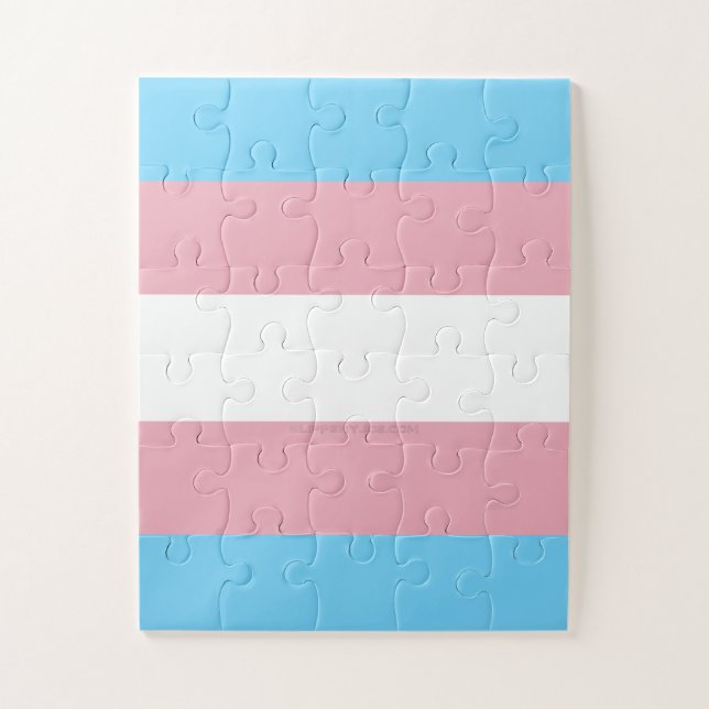 Puzzle SlipperyJoe's transgenre pride drapeau de la diver (Vertical)