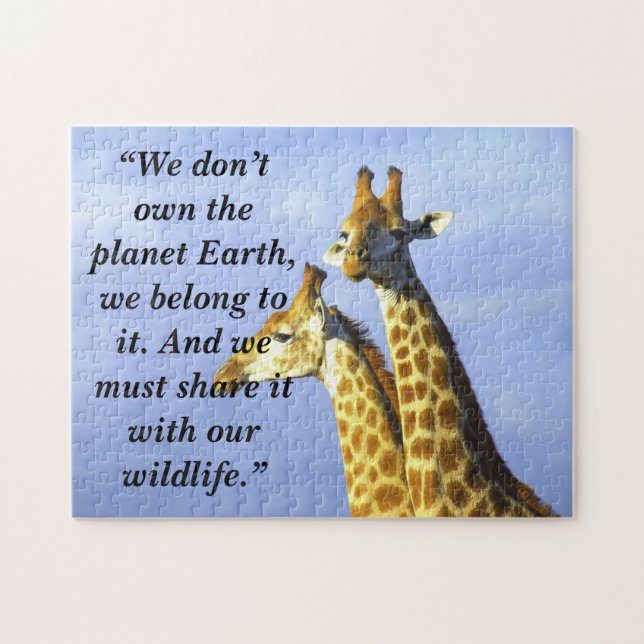Puzzle Slogan personnalisé/Guigot de conservation (Horizontal)