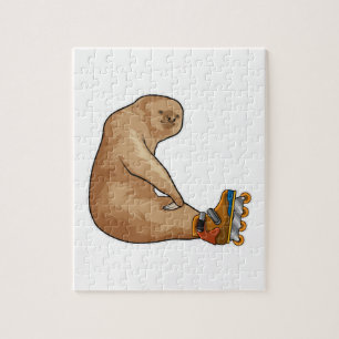 Puzzle Sloth as Patinage en ligne avec Patins en ligne