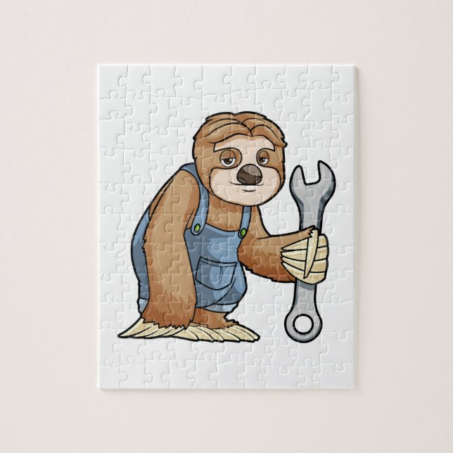 Puzzle Sloth comme artisan avec clé (Vertical)