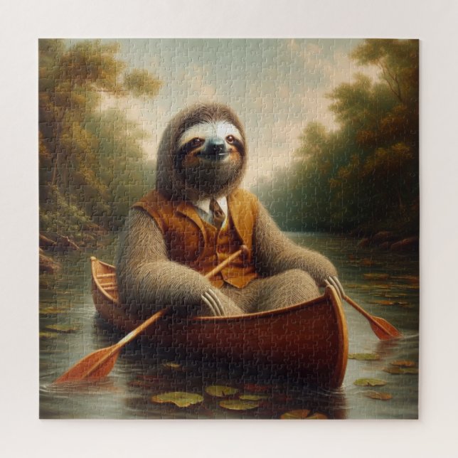 Puzzle Sloth Dans Un Canoë (Vertical)