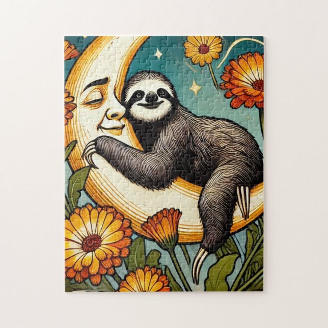 Puzzle Sloth rétro (Vertical)