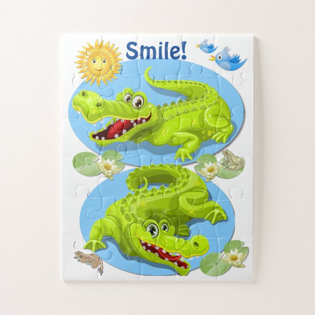 Puzzle Smile Crocodile! (Vertical)
