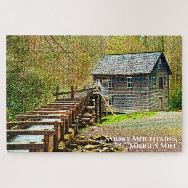 Puzzle Smoky Mountains Mingus Mill GSMNP Photographie (Horizontal)
