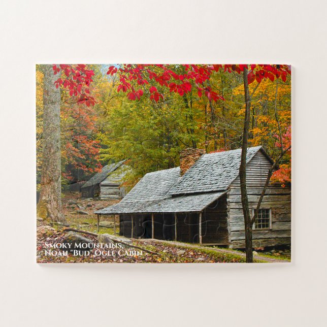 Puzzle Smoky Mountains Noah "Bud" Ogle Cabine GSMNP Photo (Horizontal)