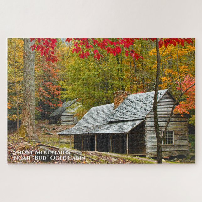 Puzzle Smoky Mountains Noah "Bud" Ogle Cabine GSMNP Photo (Horizontal)