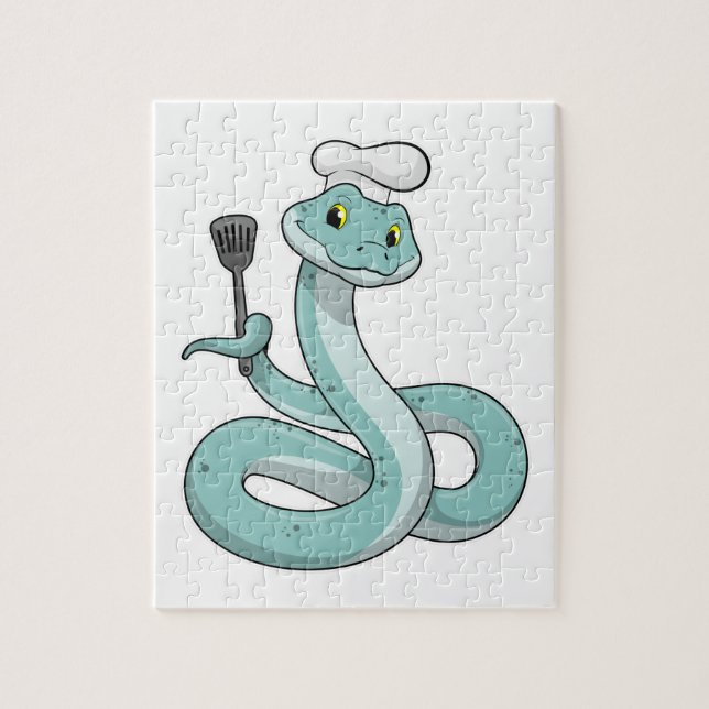 Puzzle Snake as Cook avec Chef casquette (Vertical)