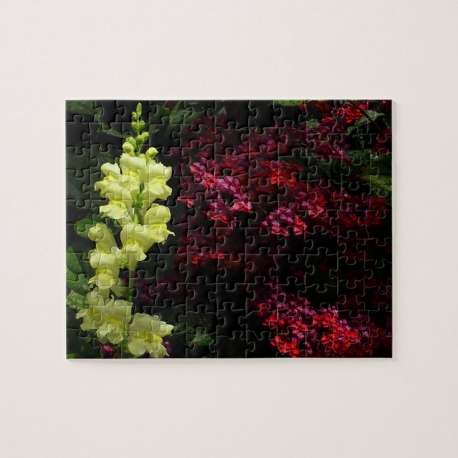 Puzzle Snapdragon et Pagode Fleurs florales colorées (Horizontal)