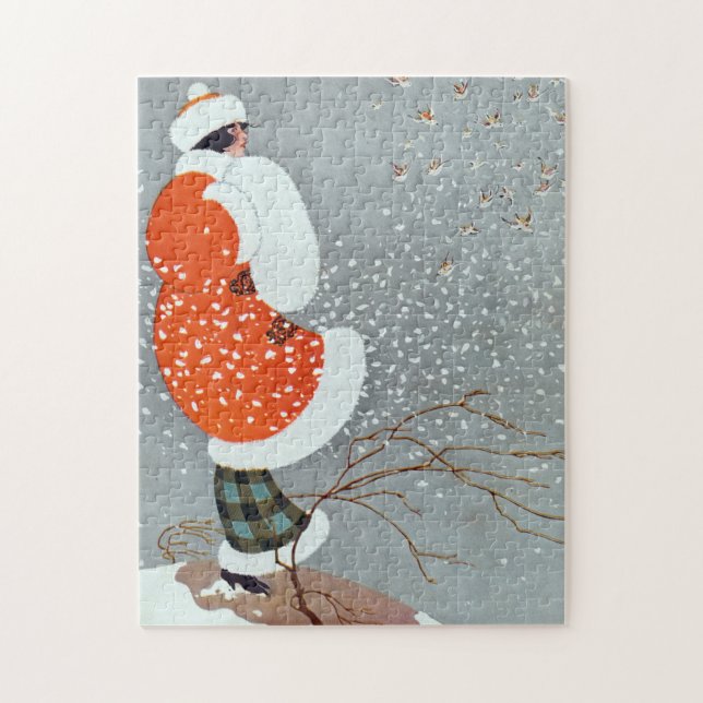 Puzzle Snow Buntings - Will Hammell (Vertical)