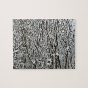 Puzzle Snow Covered Branches Winter