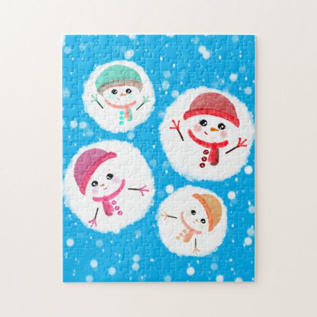Puzzle Snowball et Snowman Blue (Vertical)