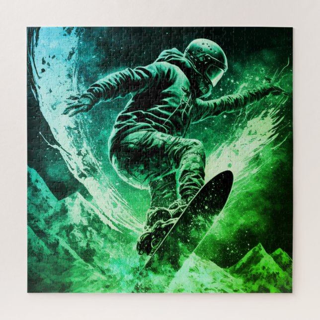 Puzzle Snowboard Sports d'hiver Montagnes (Vertical)