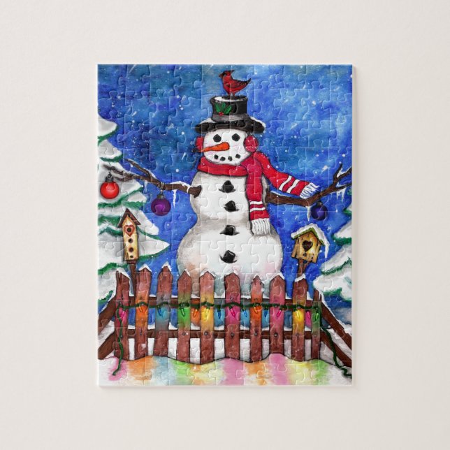 Puzzle Snowman (Vertical)