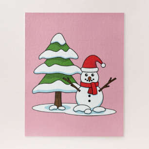 Puzzle Snowman avec Snowman Pine Tree