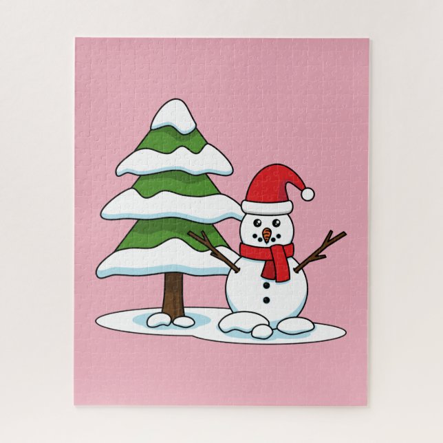 Puzzle Snowman avec Snowman Pine Tree (Vertical)