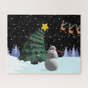 Puzzle Snowman et sapin de Noël