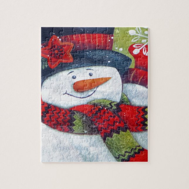 Puzzle Snowman Wearing (Vertical)