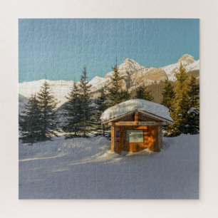 Puzzle Snowy Serenity : Lake Louise et le Mont Majestic