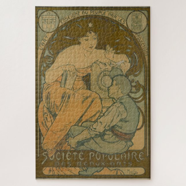 Puzzle Société Populaire Des Beaux-Arts - Alphonse Mucha (Vertical)