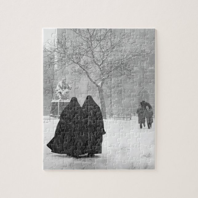 Puzzle Soeurs dans la neige (Vertical)