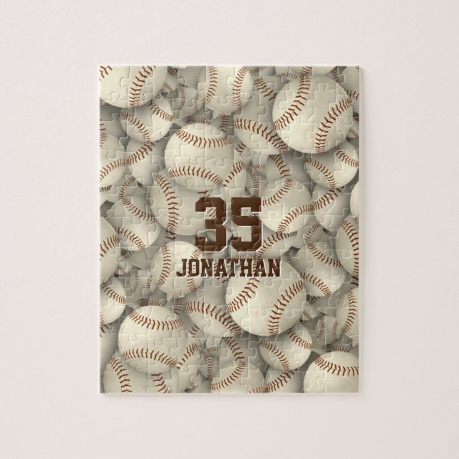 Puzzle softball de baseball motif garçons filles (Vertical)