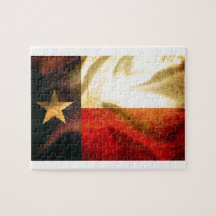 Puzzle Soie de ondulation de drapeau du Texas