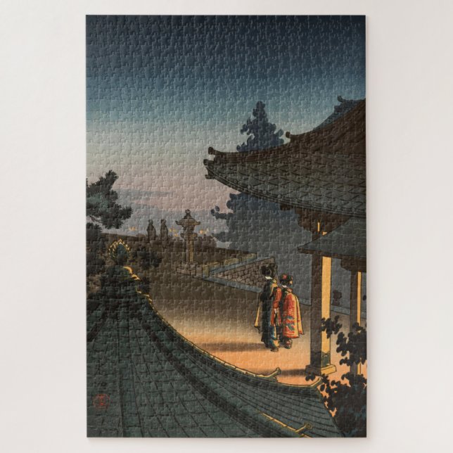 Puzzle Soirée au temple Miidera par Tsuchiya Koitsu (Vertical)