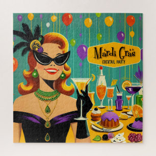 Puzzle Soirée Cocktail Rétro 50 Mardi Gras