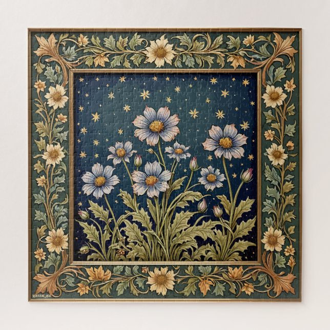 Puzzle Soirée de fleurs sauvages fantaisistes de style Ar (Vertical)