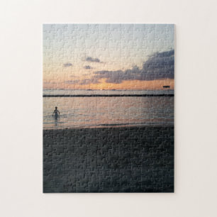 Puzzle Soirée Sunset Plage tropicale Waikiki Oahu Hawaii