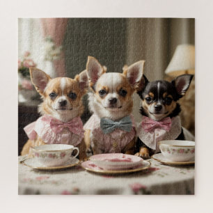 Puzzle Soirée Tea Party de Cute Girly Chihuahua
