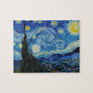 Puzzle Soirée Van Gogh Starry. Impressionnisme art vintag