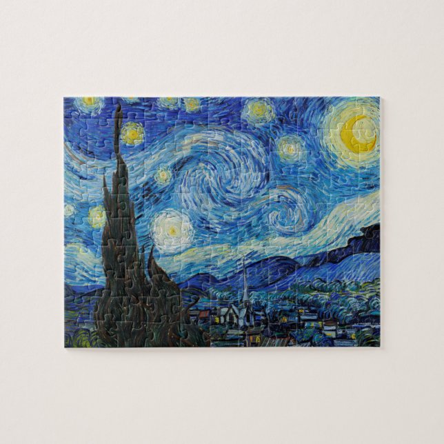 Puzzle Soirée Van Gogh Starry. Impressionnisme art vintag (Horizontal)