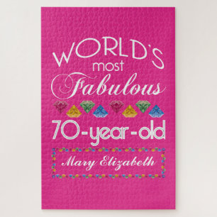 Puzzle soixante-dixième Anniversaire la plupart de rose