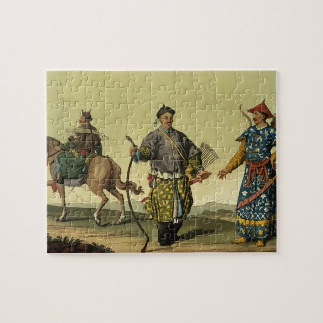 Puzzle Soldats de drapeaux du Mongolian huit du milita de (Horizontal)