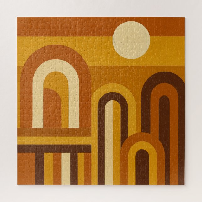 Puzzle Soleil & Arches Design Géométrique Moderne du Mili (Vertical)
