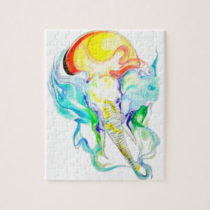 Puzzle soleil d'éléphant