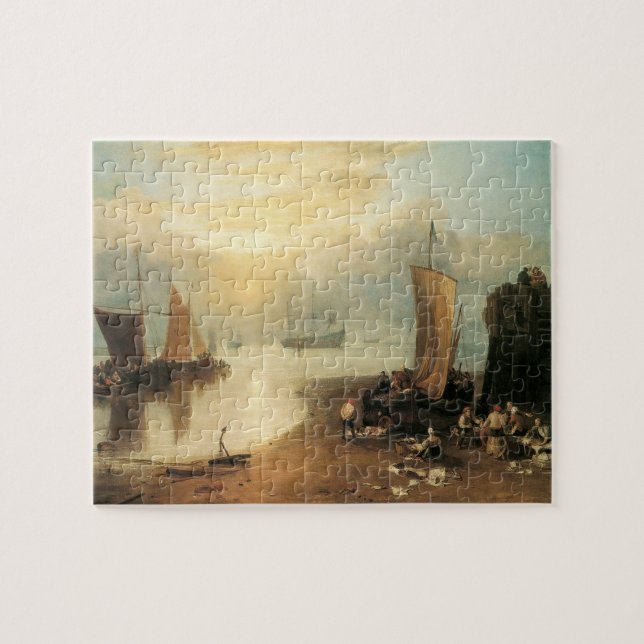 Puzzle Soleil levant à travers la vapeur par Joseph Turne (Horizontal)