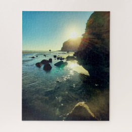 Puzzle Soleil romantique en soirée à Bethells Beach Photo