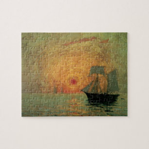 Puzzle Soleil rouge par Maxime Maufra, impressionnisme Vi