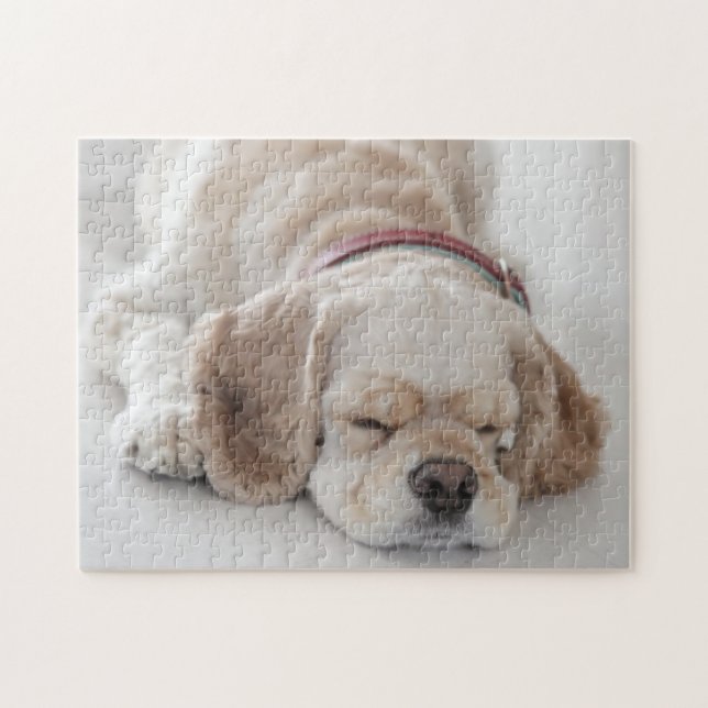 Puzzle Sommeil de chien de cocker (Horizontal)