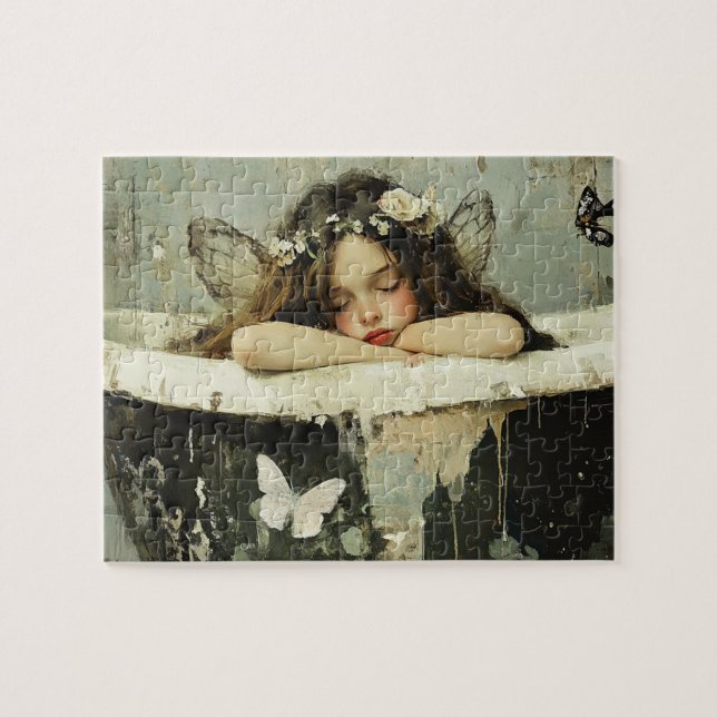 Puzzle Sommeil de fée magnifique dans une baignoire vinta (Horizontal)