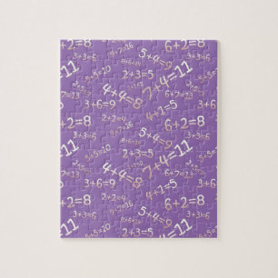 Puzzle Sommes dans l'ardoise - Modèle mauve