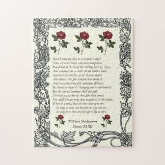 Puzzle Sonnet # 18 par William Shakespeare