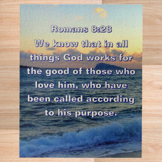 Puzzle Soothing Bible Verse Romans 8:28 Christian