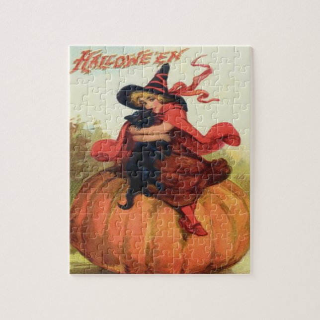 Puzzle Sorcière & Chat noir (Vertical)