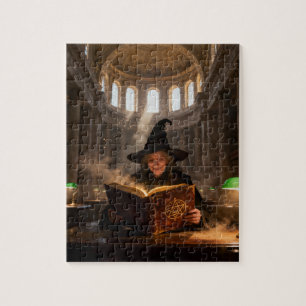 Puzzle Sorcière dans la bibliothèque