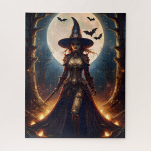 Puzzle Sorcière de la forêt Steampunk Halloween