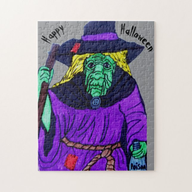 PUZZLE SORCIÈRE D'HALLOWEEN CASSE-TÊTE (Vertical)